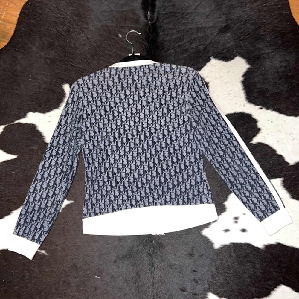 Vintage Y2K Diorissimo Trotter Monogram Zip Up Jacket Top in Navy Blue - Picture 14 of 14